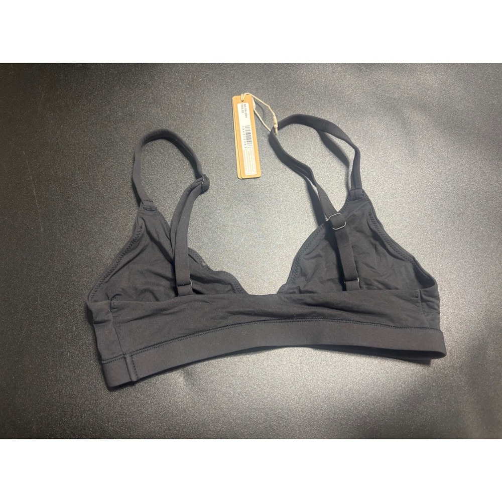 SKIMS NEW Triangle Bralette Everyday Comfortable Soft Bra‎ Onyx Black Size XS - Picture 2 of 4